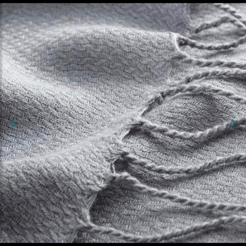 World Market Gray Dobby Pashmina Style Scarf - Picture 2 of 3